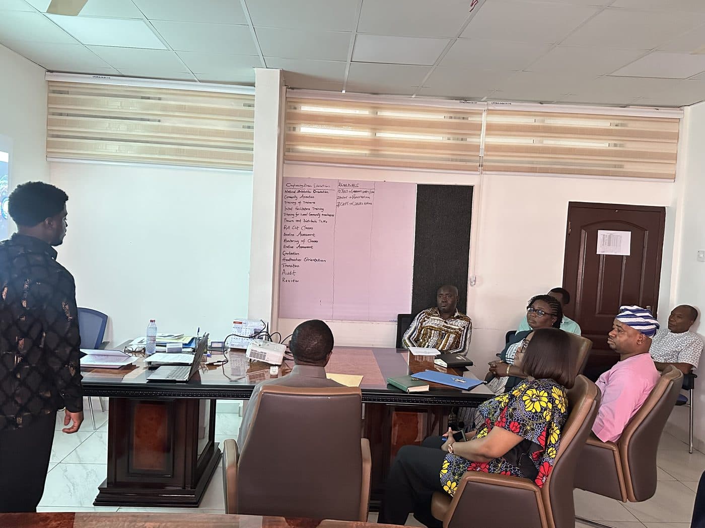 Skairo team presenting to partners