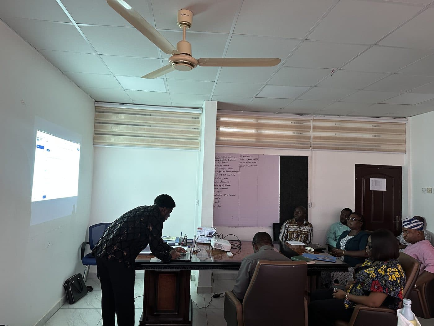 Skairo team presenting to partners