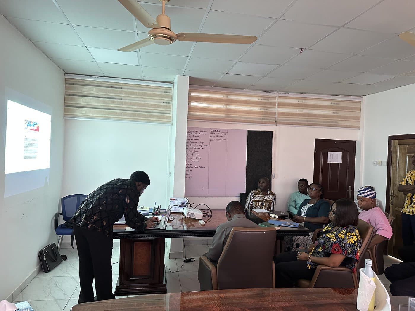 Skairo team presenting to partners