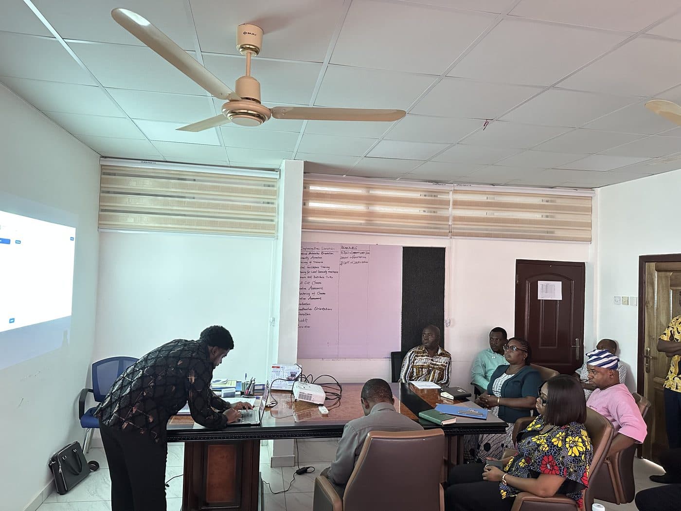 Skairo team presenting to partners